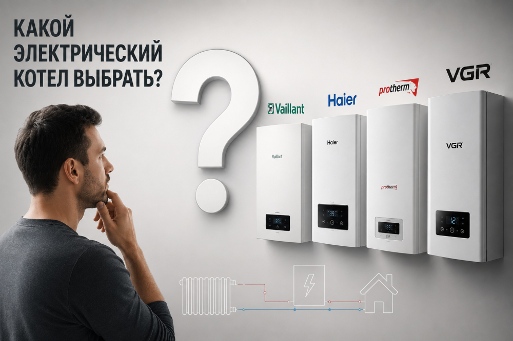 Тишина и тепло: Как выбрать идеальный электрический котел для дома (на примере Haier, VGR и Vaillant)